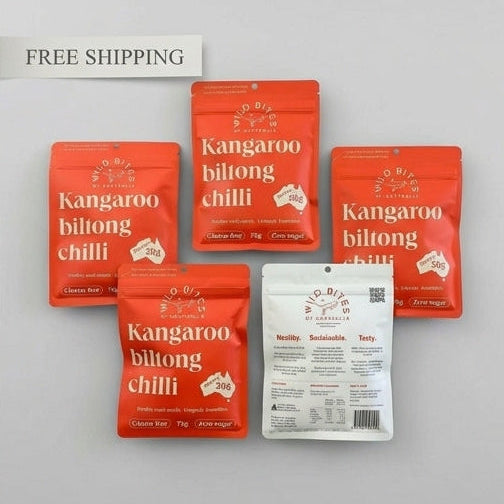 5 CHILLI Wild Bites kangaroo biltong 75g
