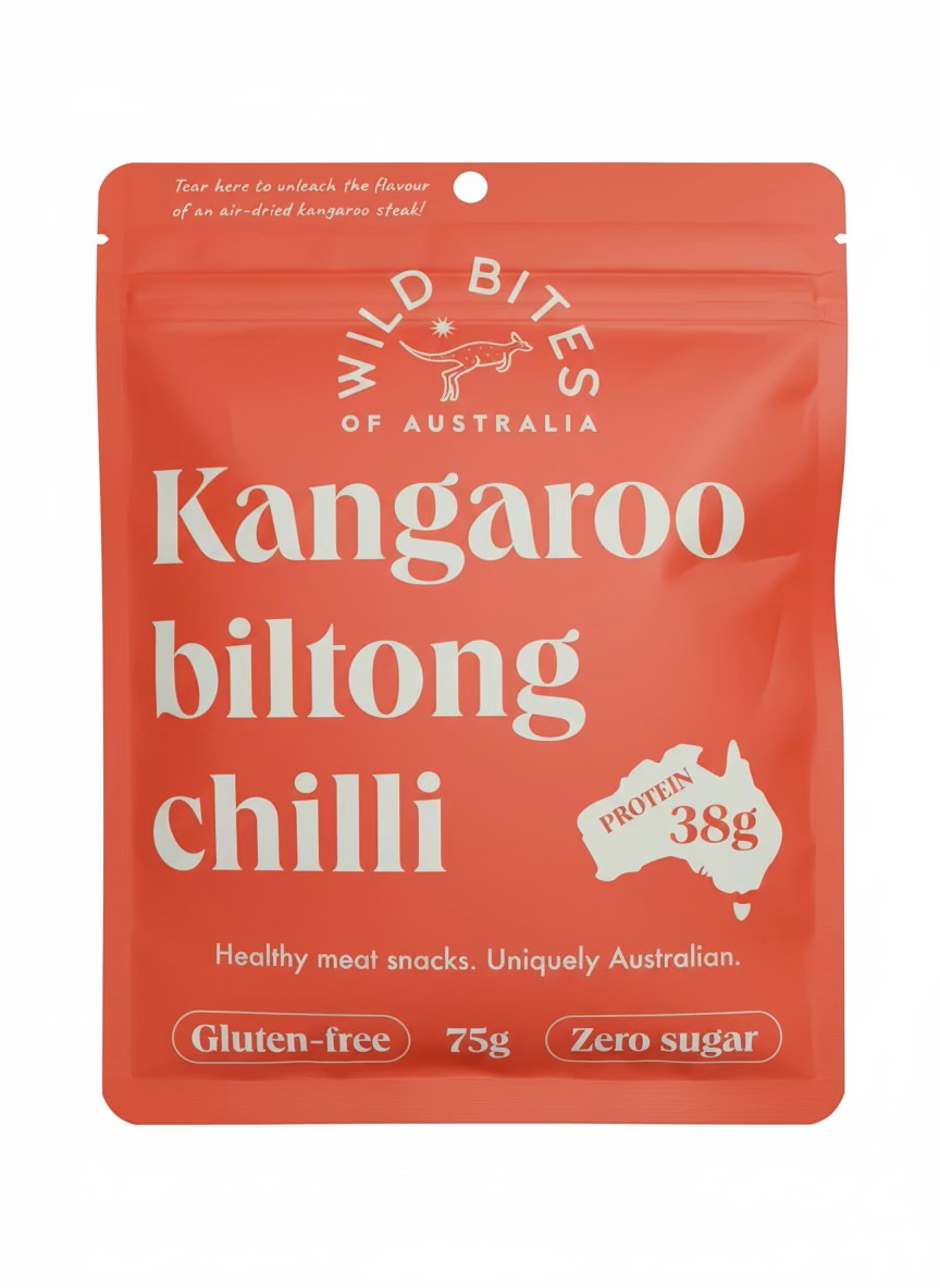 5 CHILLI Wild Bites kangaroo biltong 75g