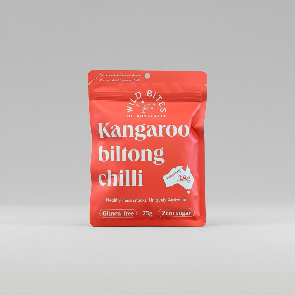 10 CHILLI Wild Bites kangaroo biltong 75g
