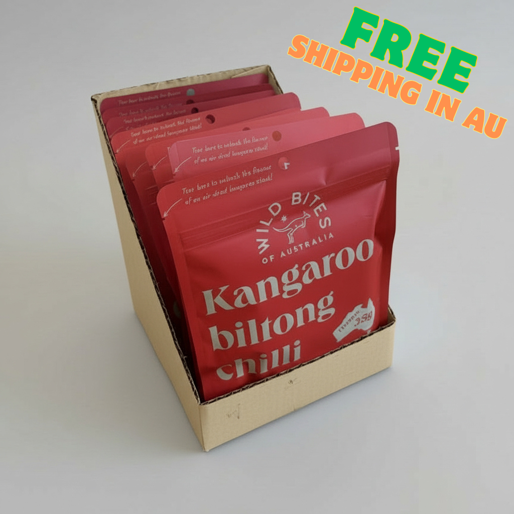 10 CHILLI Wild Bites kangaroo biltong 75g