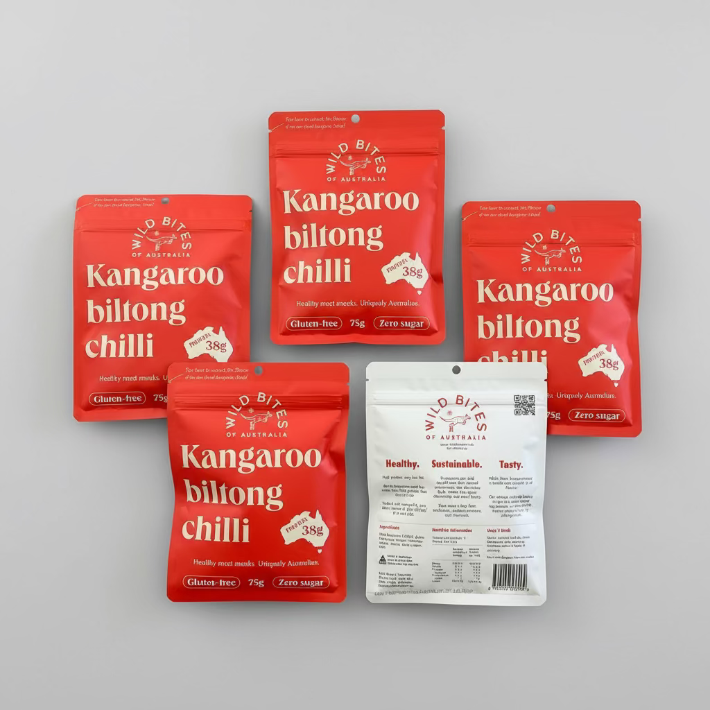 Pack of 5 CHILLI kangaroo biltong 75g