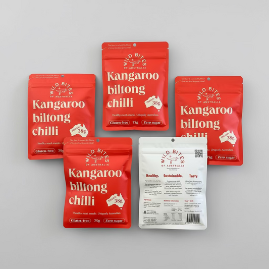 Pack of 5 CHILLI kangaroo biltong 75g