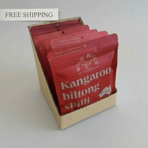10 CHILLI Wild Bites kangaroo biltong 75g