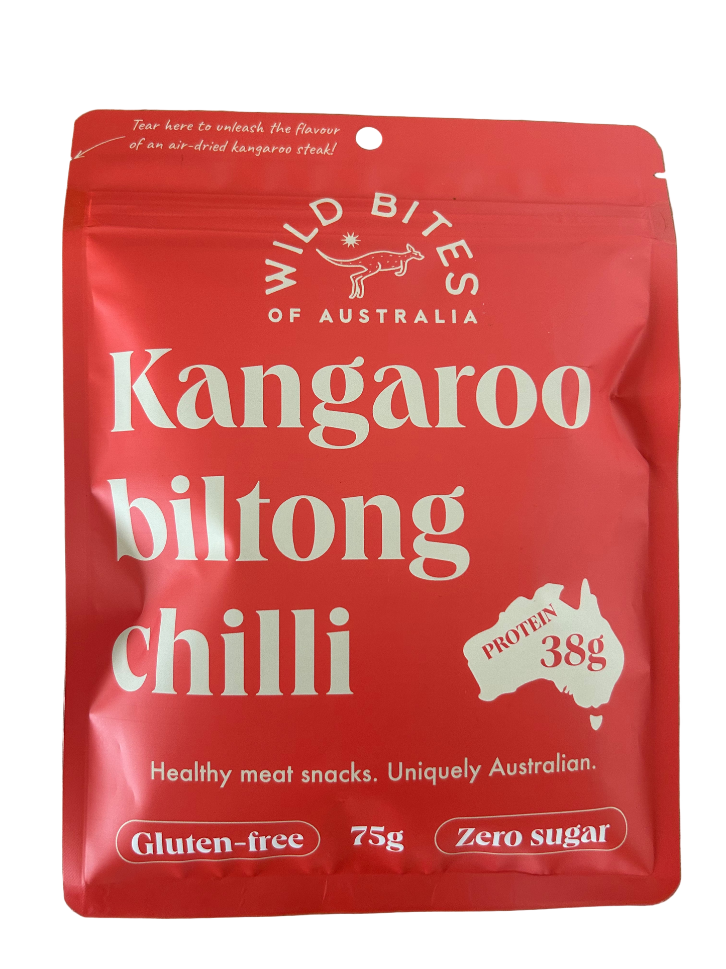 Wild Bites CHILLI kangaroo biltong 75g