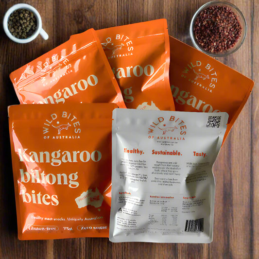Pack of 5 kangaroo biltong 75g (FREE delivery within Australia!)