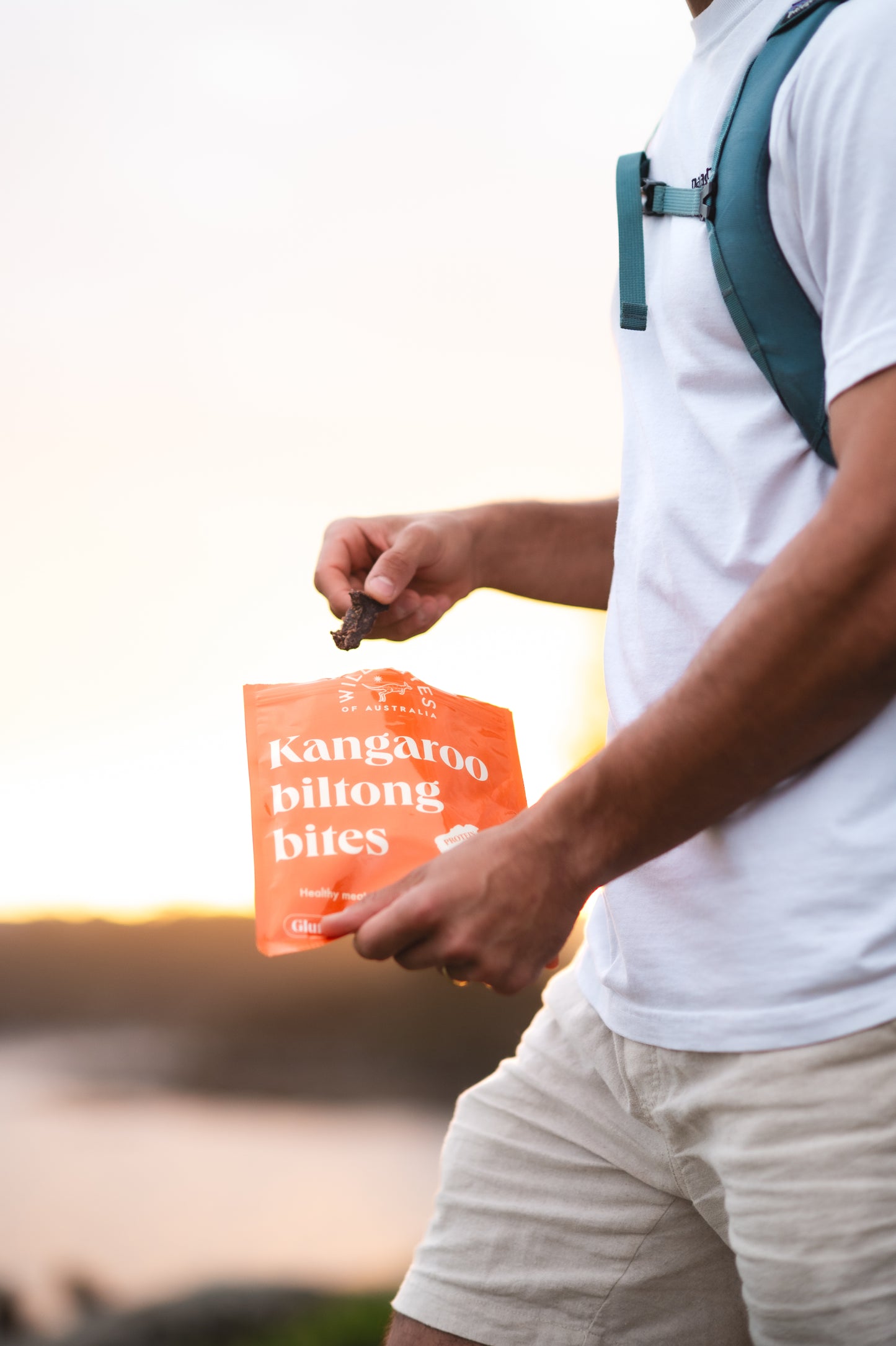 Kangaroo biltong, great high protein meat snack to fuel your adventures