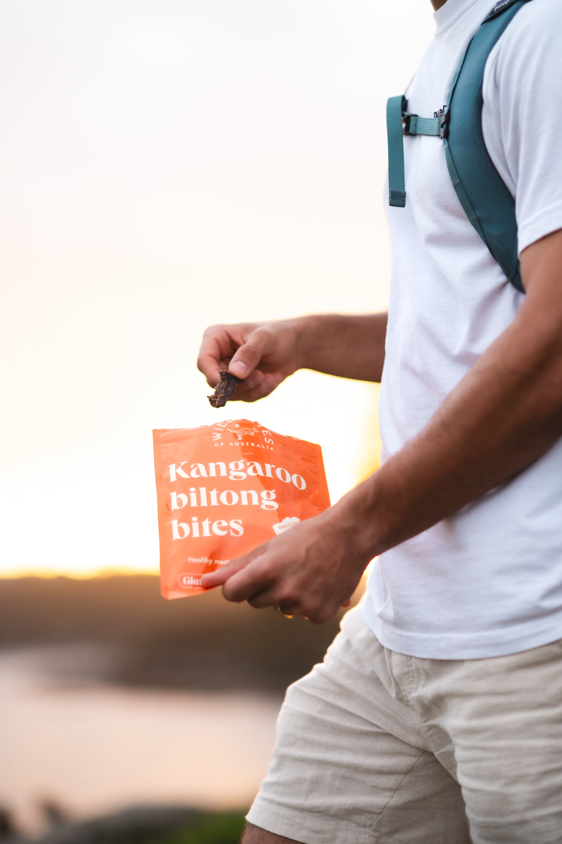 Kangaroo biltong, great high protein meat snack to fuel your adventures